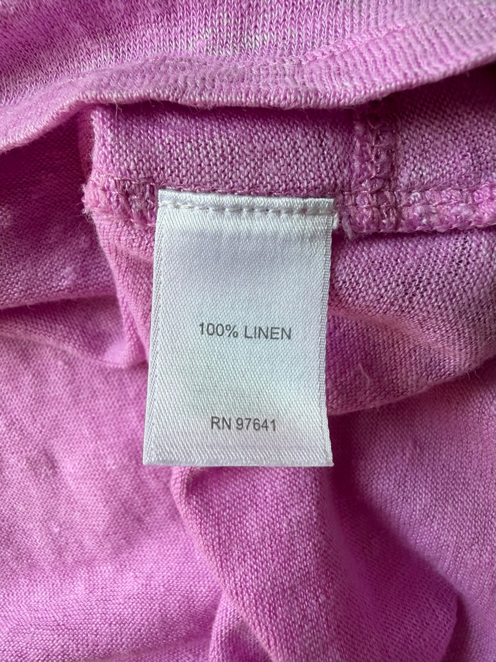 J. Jill Love Linen Pink Short Sleeve 100% Linen T-shirt Top Sz S Asymmetrical - Picture 5 of 6